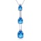 1.71 CTW 14K Solid White Gold Believe In Hope Blue Topaz Necklace