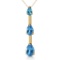 1.71 Carat 14K Solid Gold First Light Blue Topaz Necklace