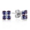 1.15 CTW 14K Solid White Gold Stud Earrings Natural Tanzanite