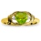 0.61 Carat 14K Solid Gold Love Prerequisite Peridot Diamond Ring