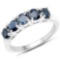 1.35 CTW Genuine Blue Sapphire .925 Sterling Silver Ring