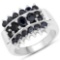 1.54 CTW Genuine Blue Sapphire .925 Sterling Silver Ring