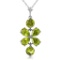 3.15 CTW 14K Solid White Gold Incidental Souls Peridot Necklace