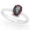 1 CARAT MYSTIC GEMSTONE  DIAMOND 925 STERLING SILVER RING