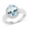 2.77 CTW Genuine Blue Topaz and White Topaz .925 Sterling Silver Ring