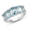 3.00 CTW Genuine Blue Topaz .925 Sterling Silver Ring