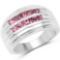1.00 CTW Genuine Pink Tourmaline .925 Sterling Silver Ring