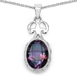 26.66 CTW Genuine Amethyst .925 Sterling Silver Ring Pendant and Earrings Set