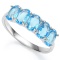 2 CARAT CREATED BLUE TOPAZ 925 STERLING SILVER RING