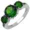 3.20 CTW Genuine Chrome Diopside .925 Sterling Silver Ring