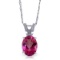 0.85 Carat 14K Solid White Gold with out A Sign Pink Topaz Necklace