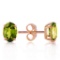 1.8 CTW 14K Solid Rose Gold Panache Peridot Stud Earrings