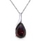 4.7 CTW 14K Solid White Gold Necklace pearll Shape Natural Garnet