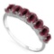 1.35 CTW GENUINE RUBY 10KT SOLID WHITE GOLD RING
