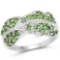 1.11 CTW Genuine Chrome Diopside .925 Sterling Silver Ring