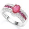 AFRICAN RUBY  2/5 CT RUBY 925 STERLING SILVER RING