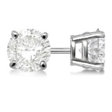 Certified 0.7 CTW Round Diamond Stud Earrings G/SI2