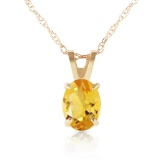 0.85 Carat 14K Solid Gold Edge Of Reason Citrine Necklace