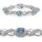 5.33 CTW Genuine Blue Topaz .925 Sterling Silver Bracelet