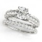 CERTIFIED 14KT WHITE GOLD 1.12 CTW G-H/VS-SI1 DIAMOND BRIDAL SET