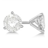 1.00ct. 3-Prong Martini Diamond Stud Earrings 14kt White Gold (G-H VS2-SI1)