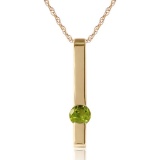 0.25 Carat 14K Solid Gold Love Comes Naturally Peridot Necklace