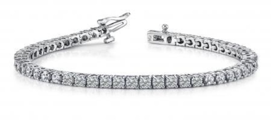 14K WHITE GOLD 2 CTW G-H VS2/SI1 CLASSIC FOUR PRONG TENNIS BRACELET