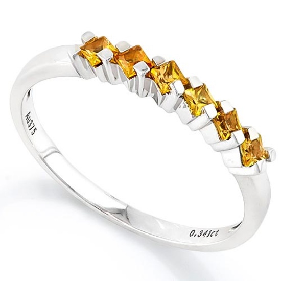 1/3 CTW YELLOW SAPPHIRE (VS) 9KT SOLID GOLD BAND RING