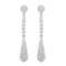 0.97 CTW Genuine White Diamond .925 Sterling Silver Earrings