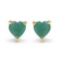 0.50 CTW Genuine Emerald 10K Yellow Gold Earrings