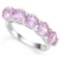 3.00 CT CREATED PINK SAPPHIRE 925 STERLING SILVER RING