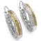 0.54 CTW Genuine White Diamond & Yellow Diamond .925 Sterling Silver Earrings