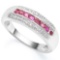 2/5 CTW RUBY & DIAMOND 925 STERLING SILVER RING