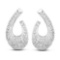 0.64 CTW Genuine White Diamond .925 Sterling Silver Earrings