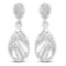 0.49 CTW Genuine White Diamond .925 Sterling Silver Earrings
