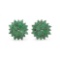 2.40 CTW Genuine Emerald Sterling Silver Earrings