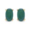 0.54 CTW Genuine Emerald 10K Yellow Gold Earrings