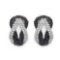 1.05 CTW Genuine Black Diamond & White Diamond .925 Streling Silver Earrings