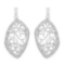 0.73 CTW Genuine White Diamond .925 Sterling Silver Earrings