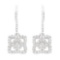 0.56 CTW Genuine White Diamond .925 Sterling Silver Earrings