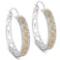 0.31 CTW Genuine White Diamond and Yellow Diamond .925 Sterling Silver Earrings