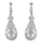 0.33 CTW Genuine White Diamond .925 Sterling Silver Earrings