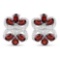 10.38 CTW Genuine Garnet and White Topaz .925 Sterling Silver Earrings