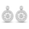 0.71 CTW Genuine White Diamond .925 Sterling Silver Earrings