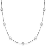 Diamonds by The Yard Bezel-Set Necklace in 14k White Gold (4.00ct)