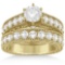 Diamond Wedding and Engagement Ring Set 14k Yellow Gold (2.85ctw)