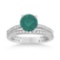 Eternity Emerald & Diamond Engagement Ring and Band Set Platinum (1.95ctw)