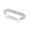 Curved Diamond Wedding Band 14k White Gold (0.22ct)