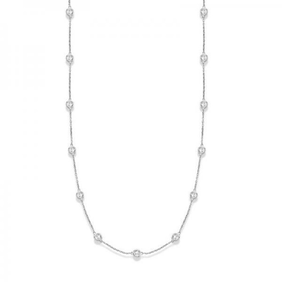 36 inch Diamonds by The Yard Station Necklace 14k White Gold (3.00ct)