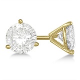 3.00ct. 3-Prong Martini Diamond Stud Earrings 18kt Yellow Gold (G-H VS2-SI1)
